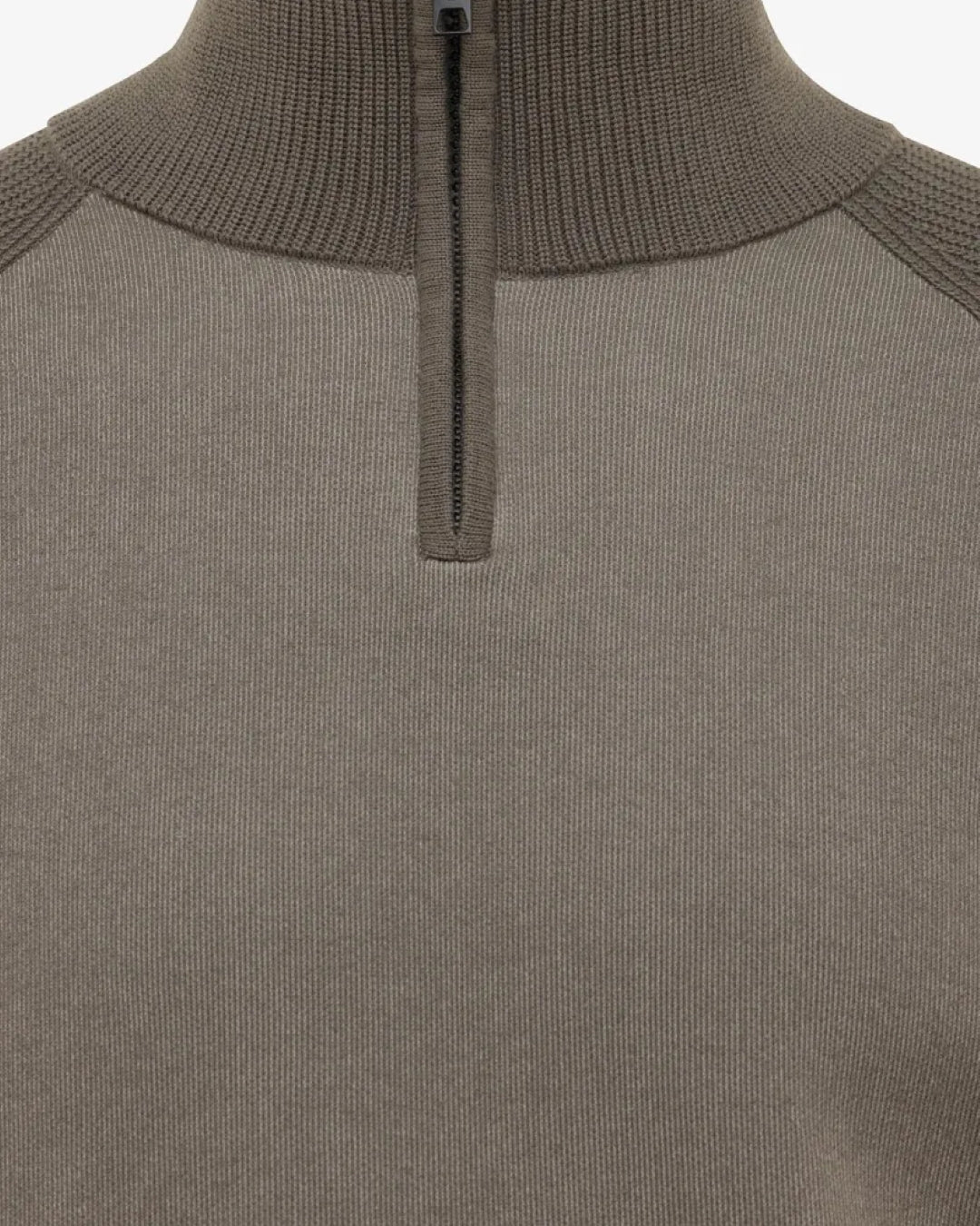 Genti Brown Turtle Zip Pullover – productbeeld 2