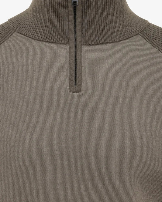 Genti Brown Turtle Zip Pullover – productbeeld 2