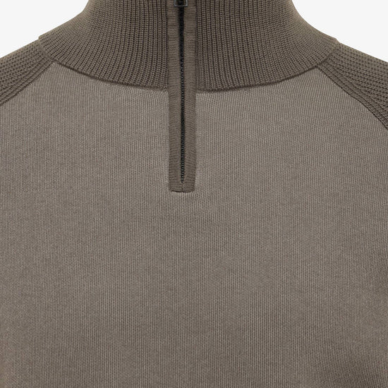 Genti Brown Turtle Zip Pullover – productbeeld 3