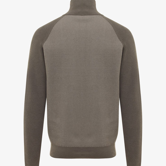Genti Brown Turtle Zip Pullover – productbeeld 4