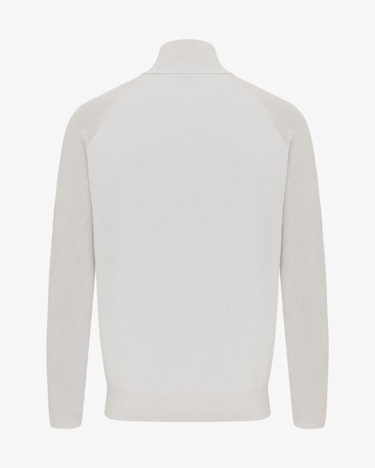 Genti offwhite halfziptrui, productfoto achteraanzicht