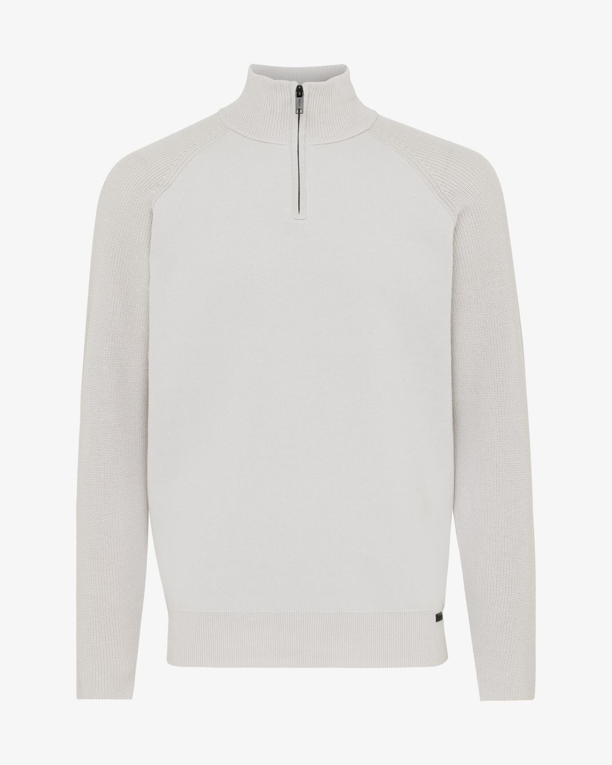 Genti offwhite halfziptrui, productfoto vooraanzicht