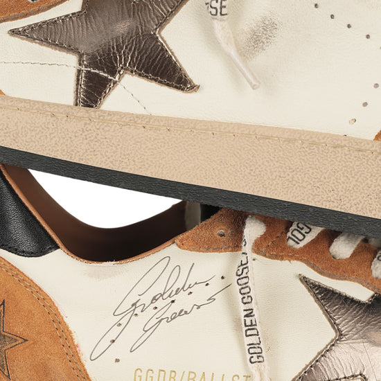 Golden Goose Ball Star Nappa Suede White Beige Warm Brown Olive Black – productfoto 5 – Checkpoint Mol