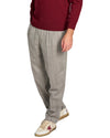 Golden Goose Journey Slacks Micro Chevron Pinstripe Ecru Mud