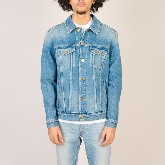 GOLDEN GOOSE GOLDEN M'S JACKET MEDIUM STONE WASHED DENIM – vooraanzicht – Checkpoint Mol