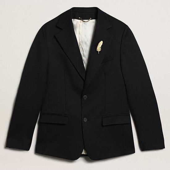 GOLDEN GOOSE Dark Blue Milano Single Breasted Blazer – vooraanzicht – Checkpoint Mol