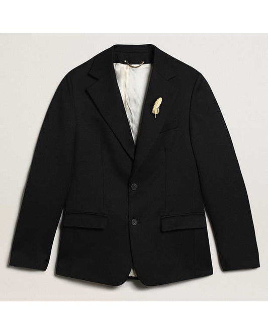 GOLDEN GOOSE Dark Blue Milano Single Breasted Blazer – vooraanzicht
