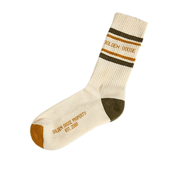 Golden Goose Socks high rib Heritage White – vooraanzicht – Checkpoint Mol