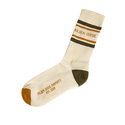 Golden Goose Socks high rib Heritage White – vooraanzicht