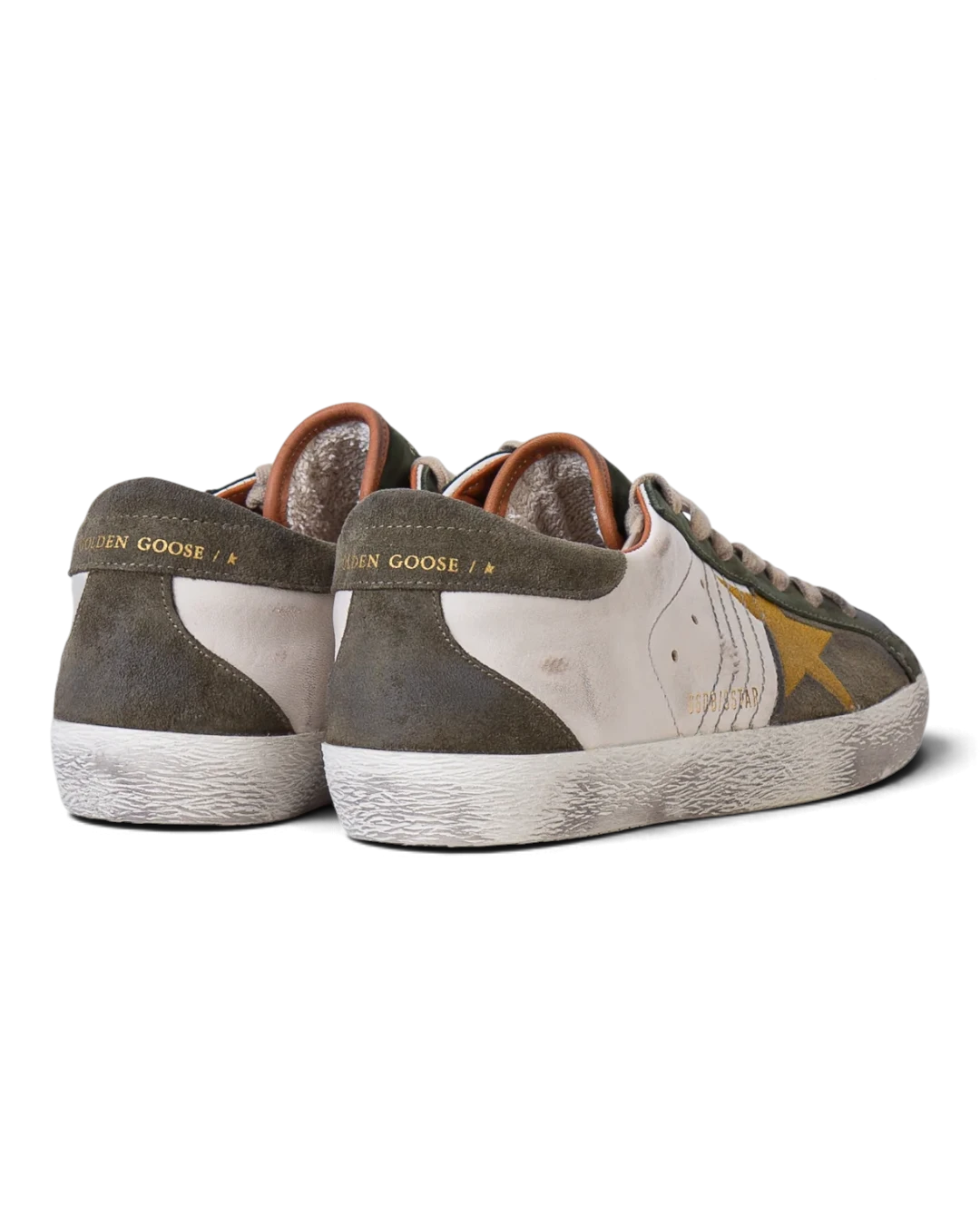 Golden Goose Super-Star herensneaker Olive Green Cream Ocher – productfoto 2 – Checkpoint Mol