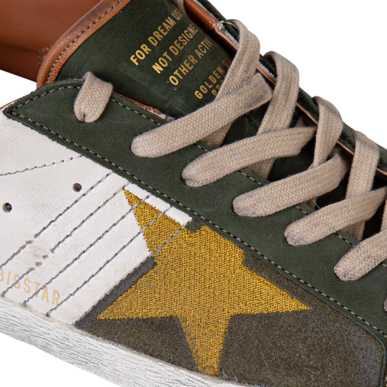 Golden Goose Super-Star herensneaker Olive Green Cream Ocher – productfoto 3 – Checkpoint Mol