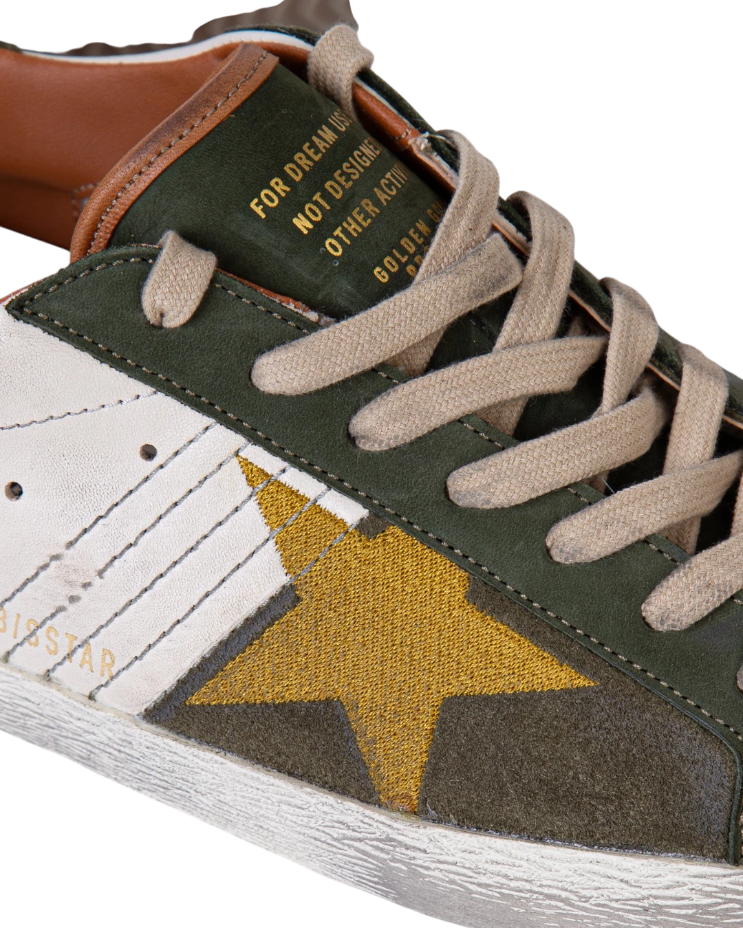 Golden Goose Super-Star herensneaker Olive Green Cream Ocher – productfoto 3 – Checkpoint Mol