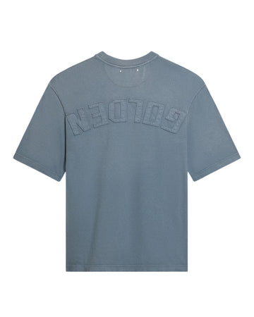 Relaxed fit T-shirt cotton jersey logo patch Winward Blue