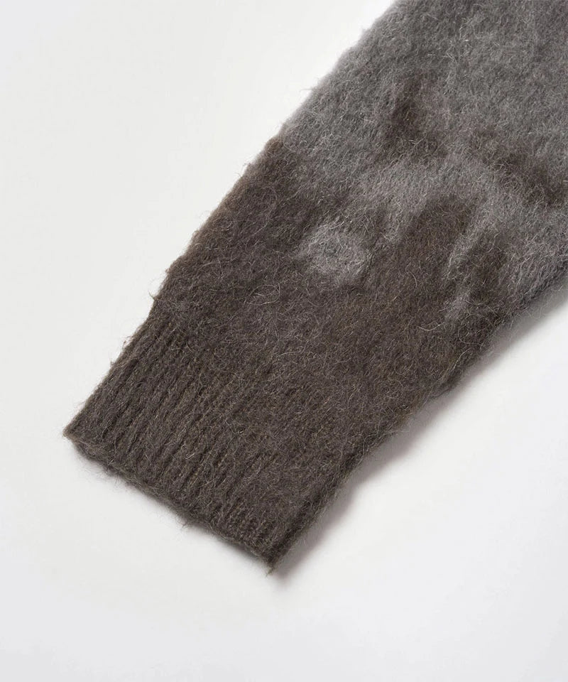 Gramicci Mohair Splatter Cardigan Slate – knitdetail