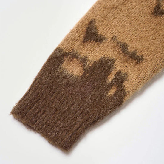 Gramicci Mohair Splatter Sweater Taupe – splatterdetail