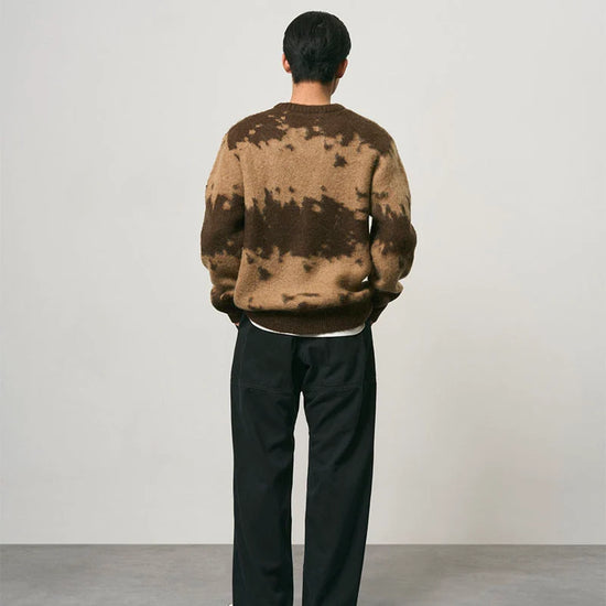 Gramicci Mohair Splatter Sweater Taupe – fitbeeld