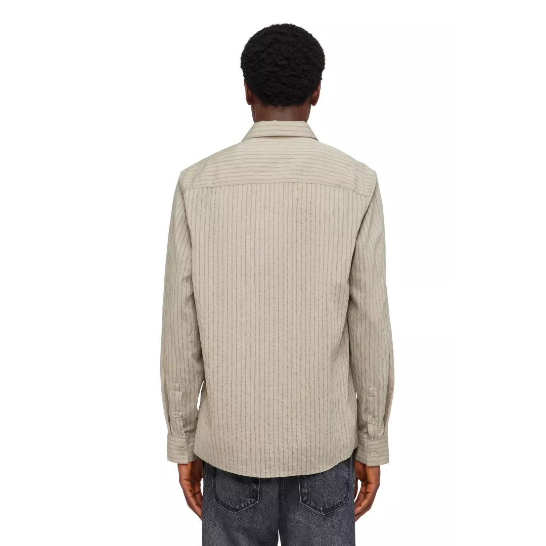 DRYKORN Hecto Popeline Shirt Fango – productfoto 2 – Checkpoint Mol