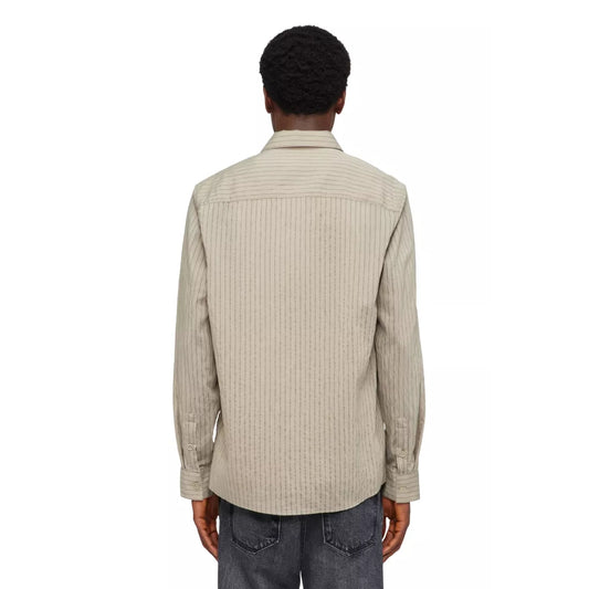 DRYKORN Hecto Popeline Shirt Fango – productfoto 2 – Checkpoint Mol