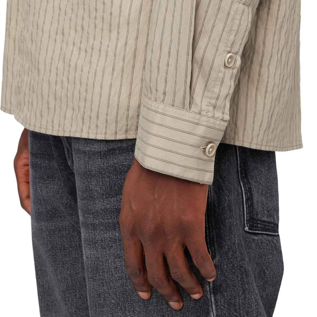 DRYKORN Hecto Popeline Shirt Fango – productfoto 5 – Checkpoint Mol