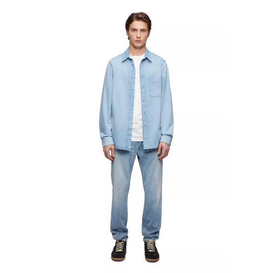 DRYKORN Hecto Popeline Shirt Washed Denim – productfoto 2 – Checkpoint Mol