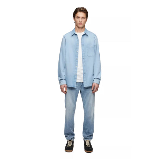 DRYKORN Hecto Popeline Shirt Washed Denim – productfoto 2 – Checkpoint Mol