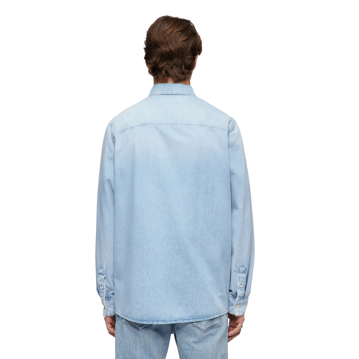 DRYKORN Hecto Popeline Shirt Washed Denim – productfoto 3 – Checkpoint Mol