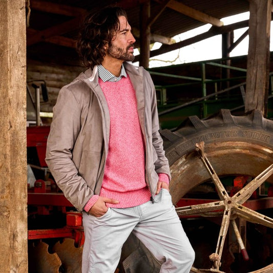 HERNO Beige Suede – productbeeld 2