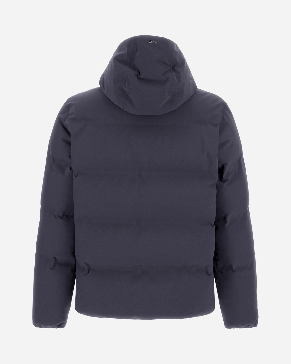 Herno New Impact blauwgrijze jas met capuchon, van achteren