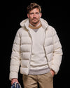 Herno Natural Knitted Puffer Jacket – vooraanzicht