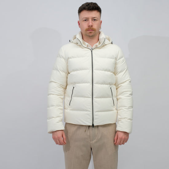 Herno Natural Knitted Puffer Jacket – productbeeld 2