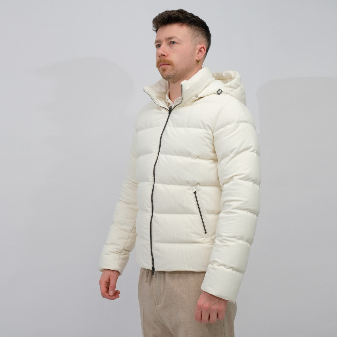 Herno Natural Knitted Puffer Jacket – productbeeld 3