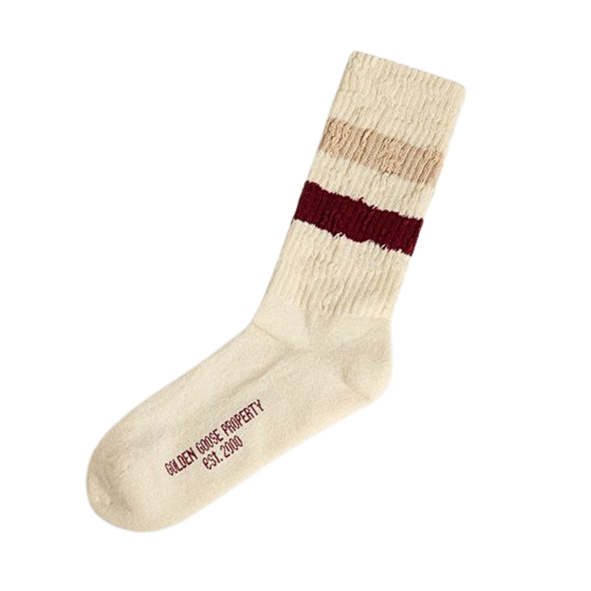 Golden Goose High Rib Socks Bordeaux Stripes – productfoto 1 – Checkpoint Mol