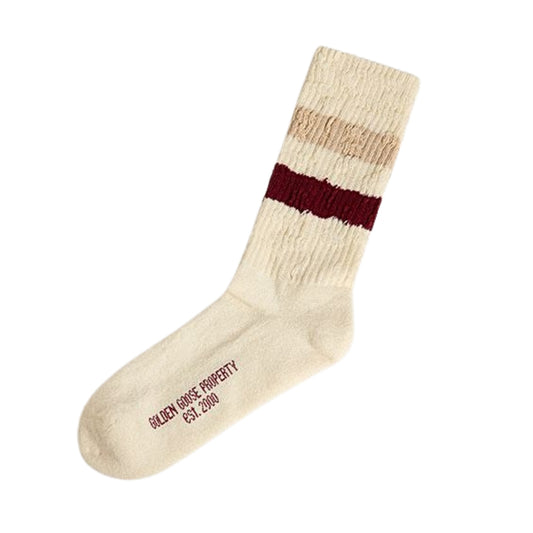 Golden Goose High Rib Socks Bordeaux Stripes – productfoto 1 – Checkpoint Mol