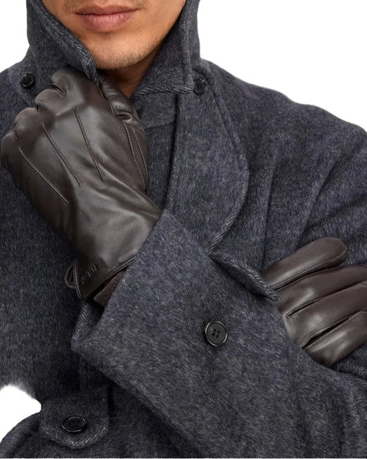 NN.07 Him 80048 goat leather gloves Deep Truffle - Checkpoint Mol