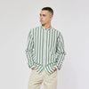 Homecore Pala Tencel Striped Shirt Green White – productbeeld 4