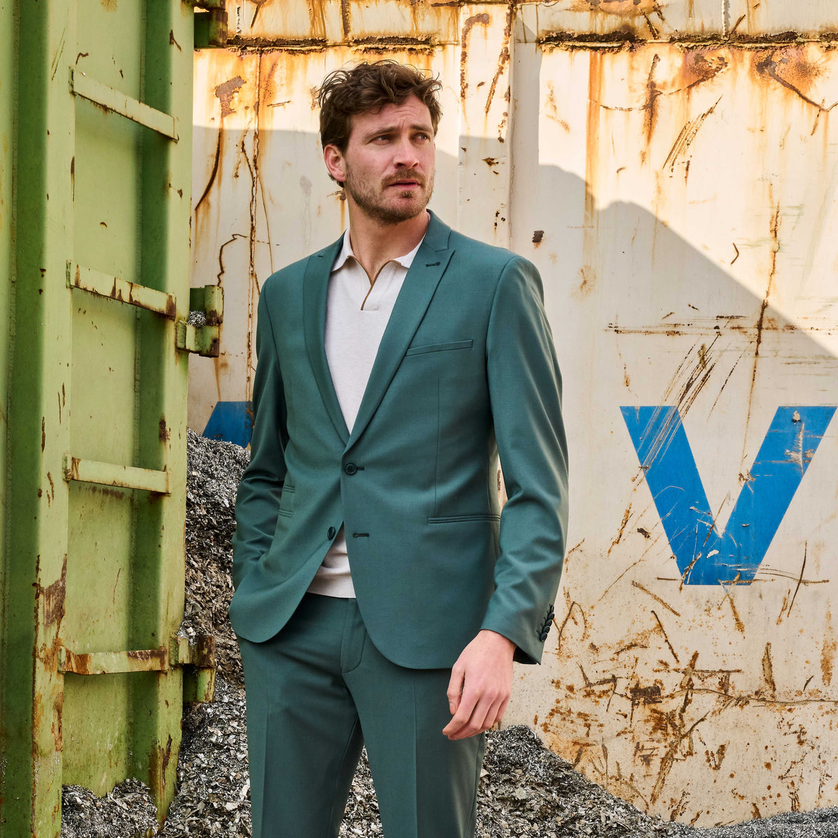 DRYKORN Irving Drynamic Stretch Wool Blend Vest Aqua Green – productfoto 1 – Checkpoint Mol