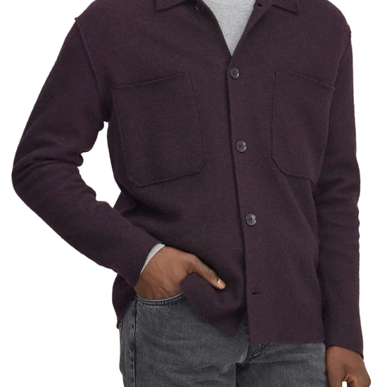 NN.07 Jonas 6398 merino wool overshirt Winetasting - voorkant - Checkpoint Mol