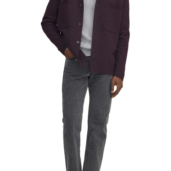 NN.07 Jonas 6398 merino wool overshirt Winetasting - achterkant - Checkpoint Mol