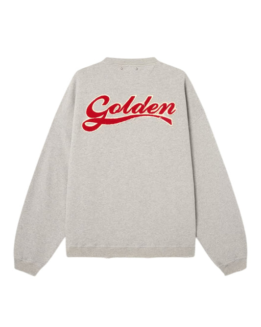 Golden Goose Journey unisex oversized sweatshirt in grijs melange katoen – Checkpoint Mol