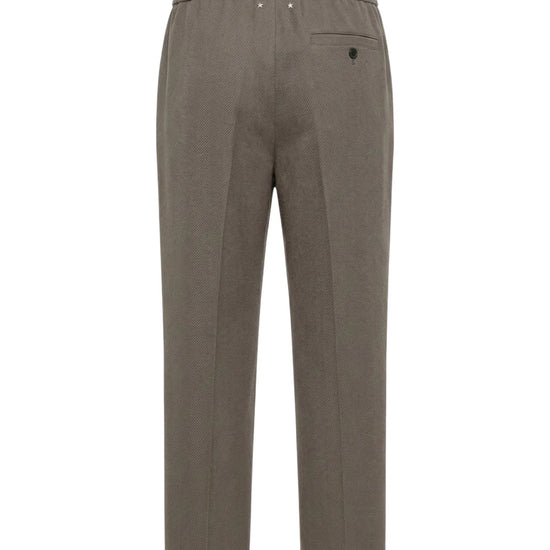 Golden Goose Journey Wide Jogging Pant Pompeo Virgin Wool Chevronne Stone Gray – productfoto 2 – Checkpoint Mol