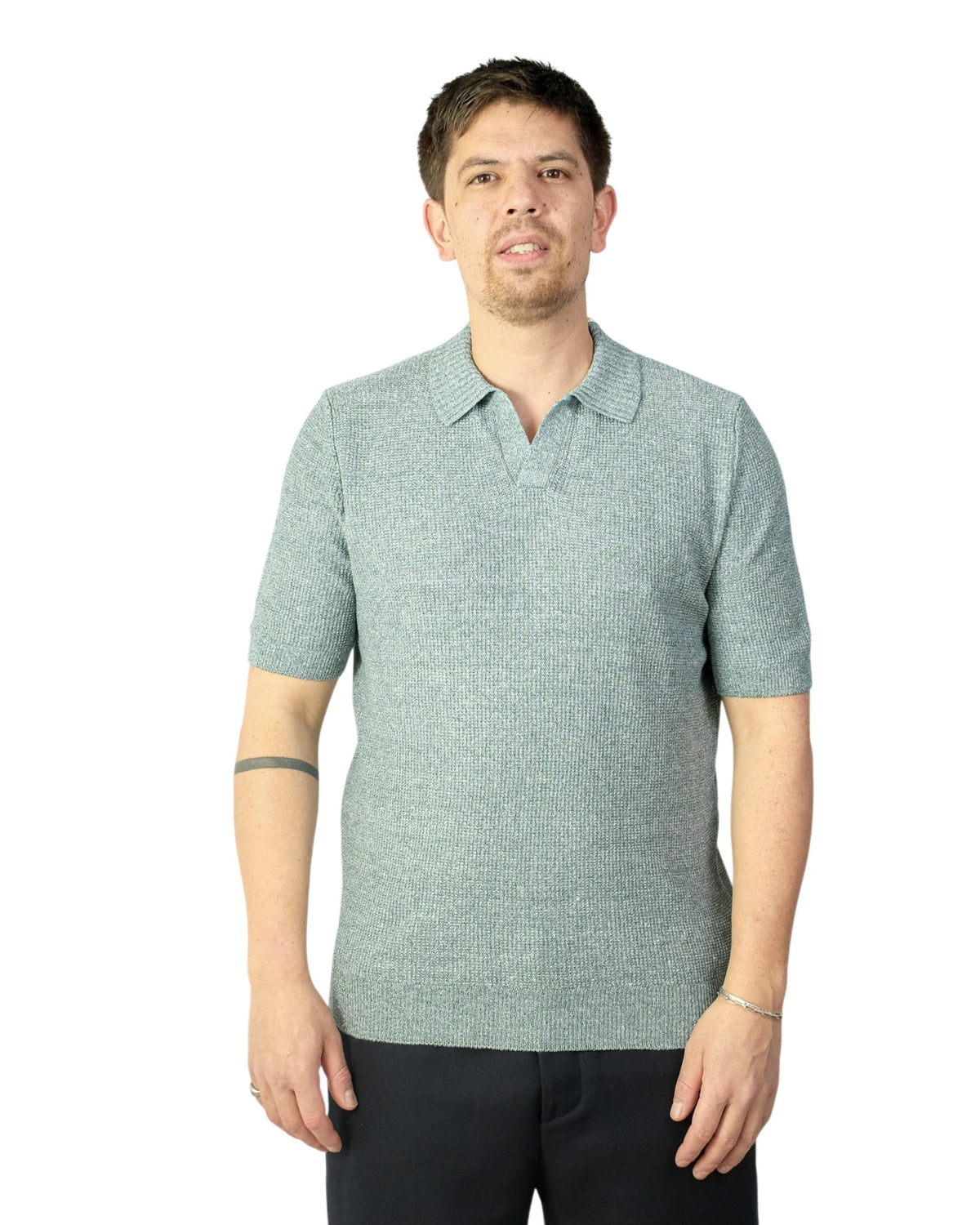 La Fileria Structured Cotton Polo Arctic Ash - productfoto 1