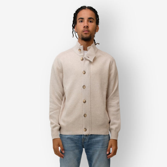 La Fileria Button-Down Cardigan Beige - productfoto 1