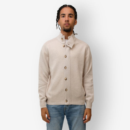 La Fileria Button-Down Cardigan Beige - productfoto 1