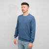 La Fileria Structured Crepe Cotton Pullover Blue – productbeeld 2