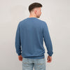 La Fileria Structured Crepe Cotton Pullover Blue – productbeeld 3