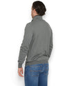 La Fileria Merino mock zip licht Sage Green, achteraanzicht