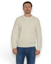 La Fileria Wool Cashmere Blend Crewneck White — vooraanzicht op model