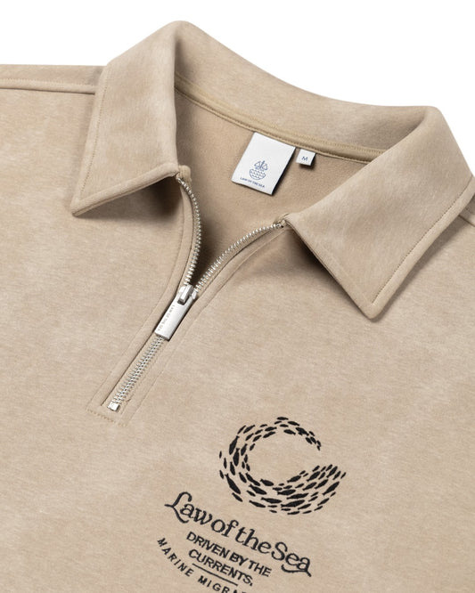 Law of the Sea North Sweat Polo Greige