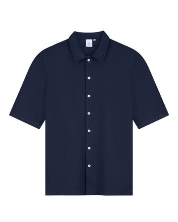Law of the Sea Bermuda Structured Shirt Cotton Navy