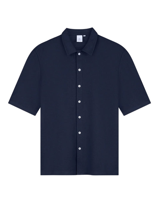Law of the Sea Bermuda Structured Shirt Cotton Navy